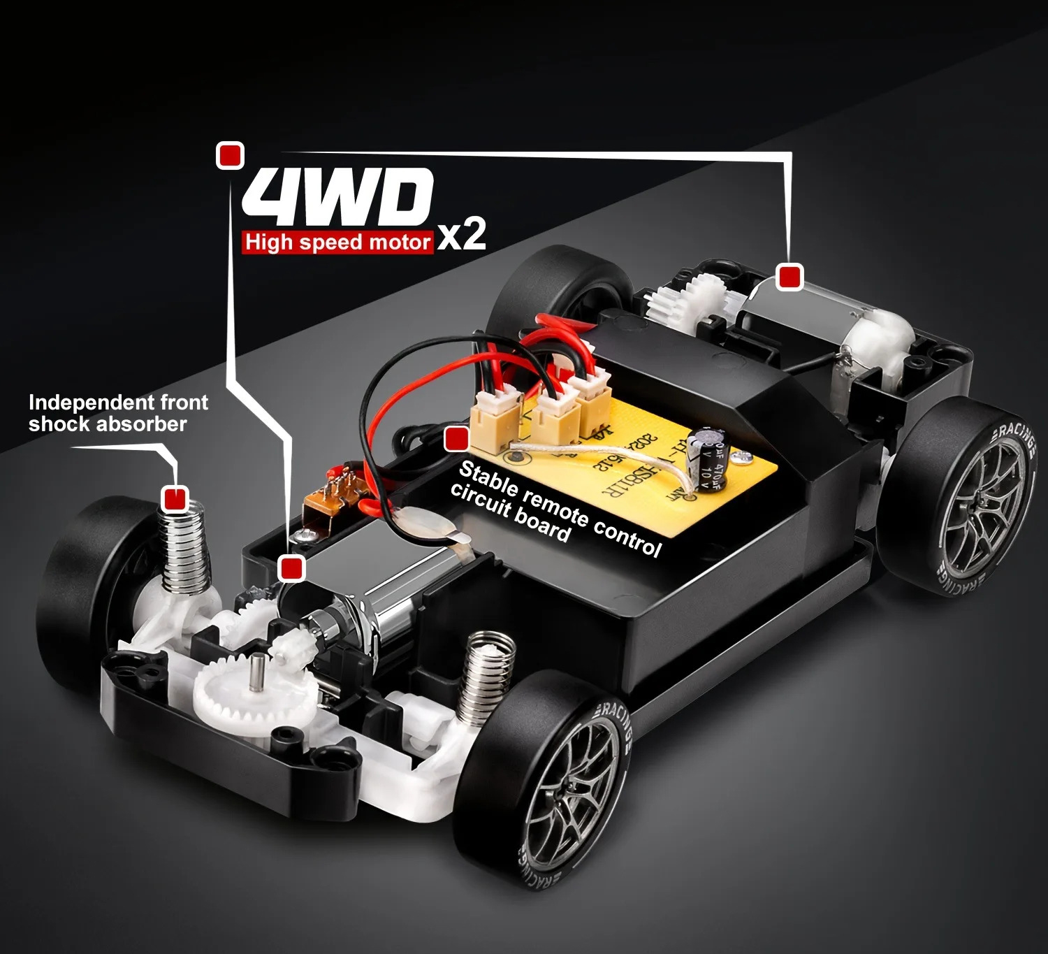 Дрифт машина на радиоуправлении RC Drift car S814 1:24 4WD с LED-подсветкой